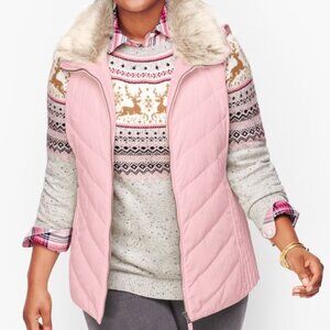 Talbots Pink Quartz Down Puffer Vest